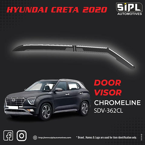 CRETA 2020 CHROME LINE DOOR VISOR