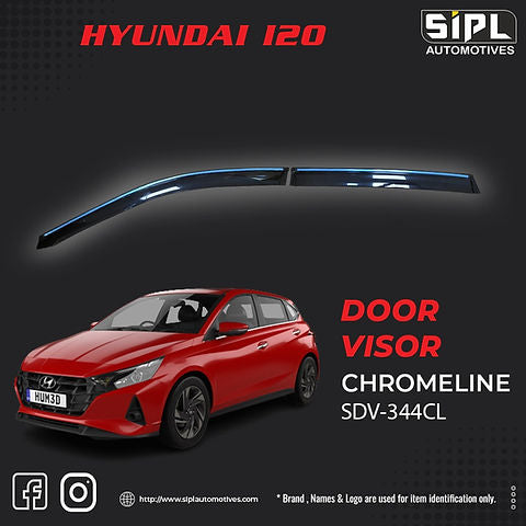 i20 2020 CHROME LINE DOOR VISOR