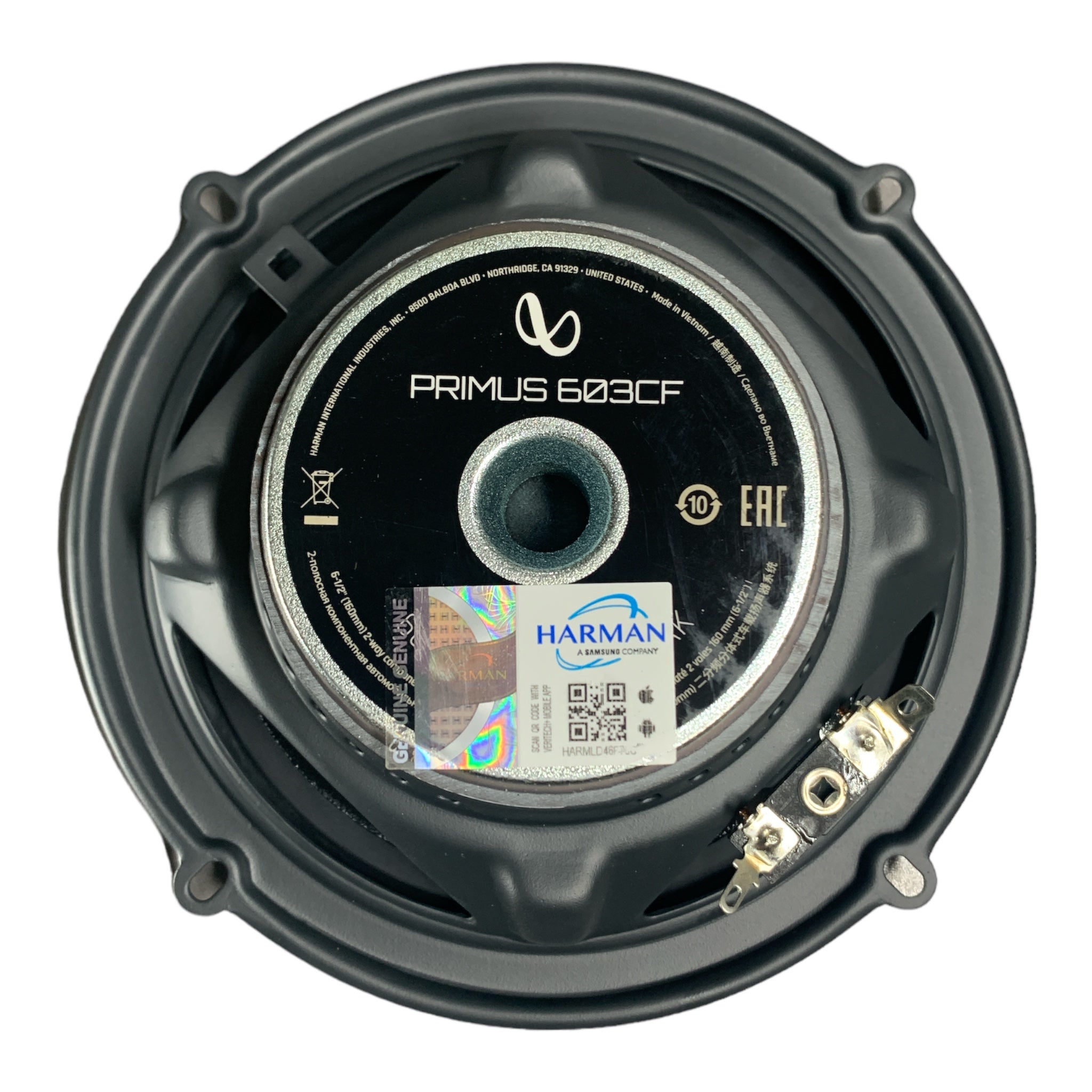 INFINITY PRIMUS 603CF 6-1/2''(160MM) 2- WAY 
COMPONENT SYSTEM CAR SPEAKER