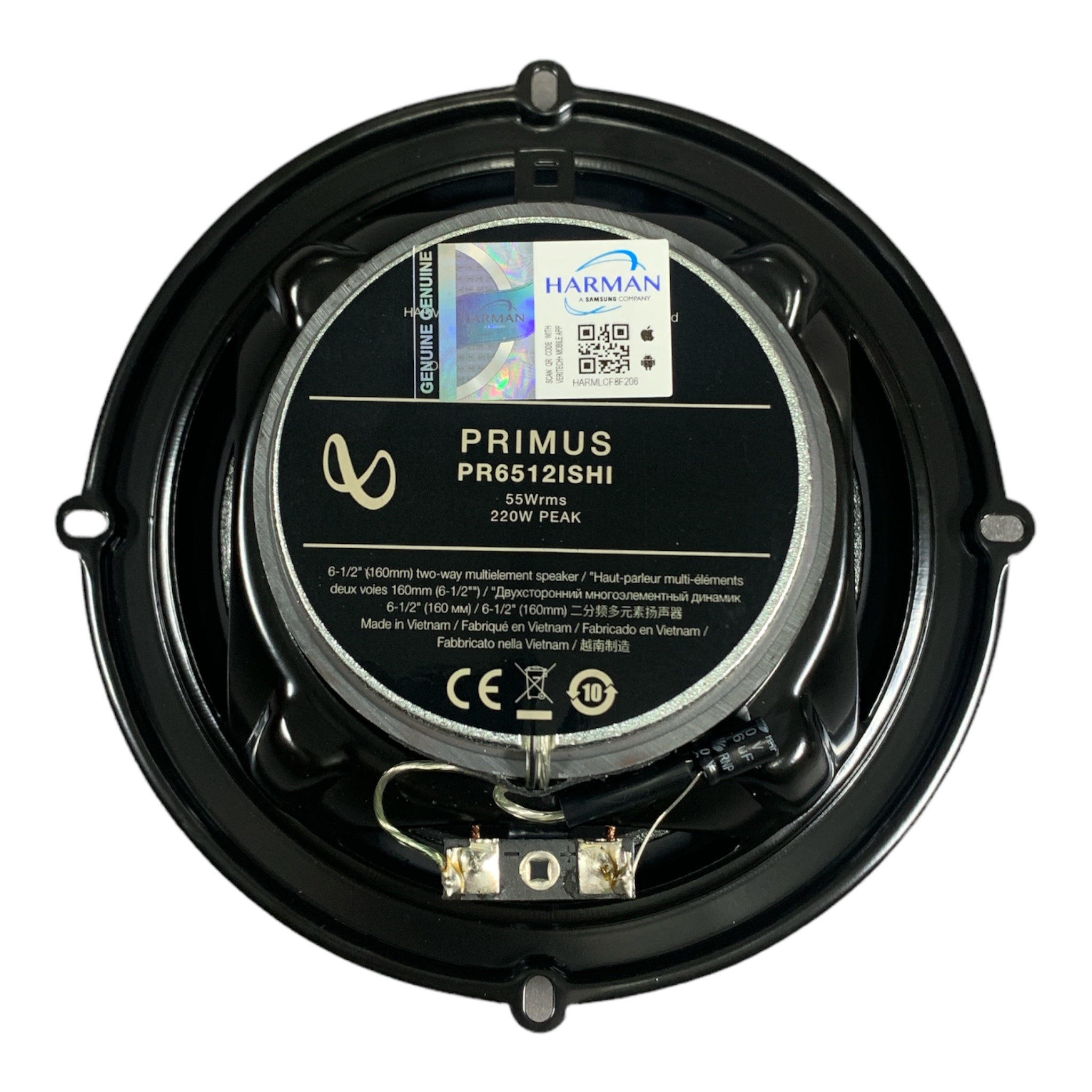 INFINITY PRIMUS 6512ISHI 6-1/2''(160MM) 2- WAY
MULTIELEMENT SPEAKER